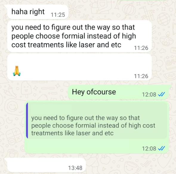 Testimonial screenshot