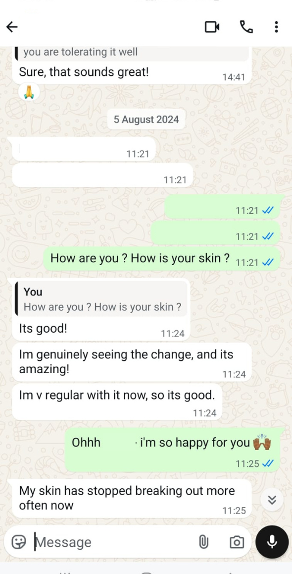 Testimonial screenshot