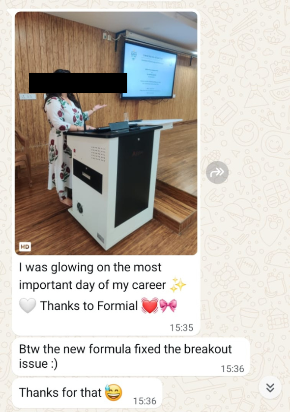 Testimonial screenshot